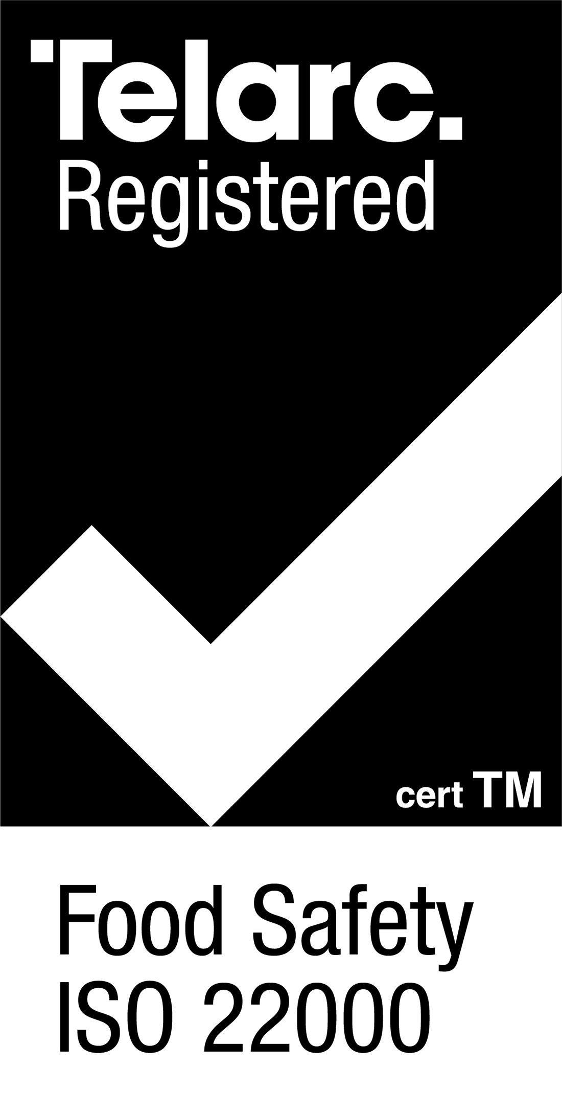 Telarc ISO22000 logo web black